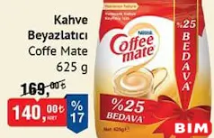 COFFEE MATE KAHVE BEYAZLATICI KREMASI 625 G